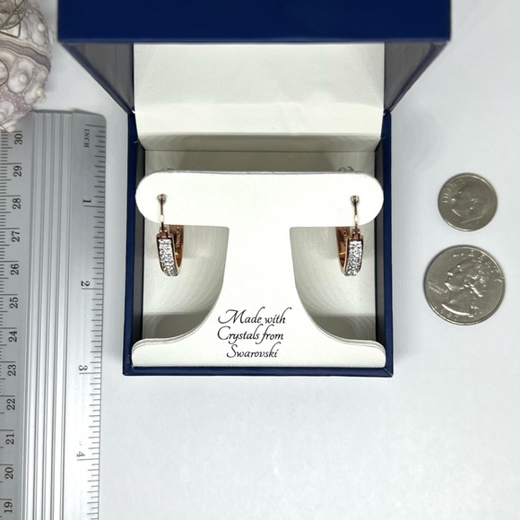 Rose Gold Swravoski Crystal Hoop Earrings! - Picture 3 of 5